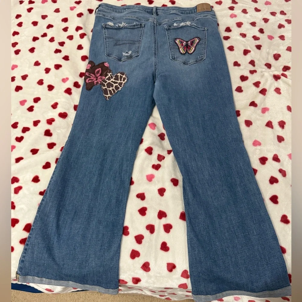 American Eagle Outfitters Blue Denim Flare Jeans